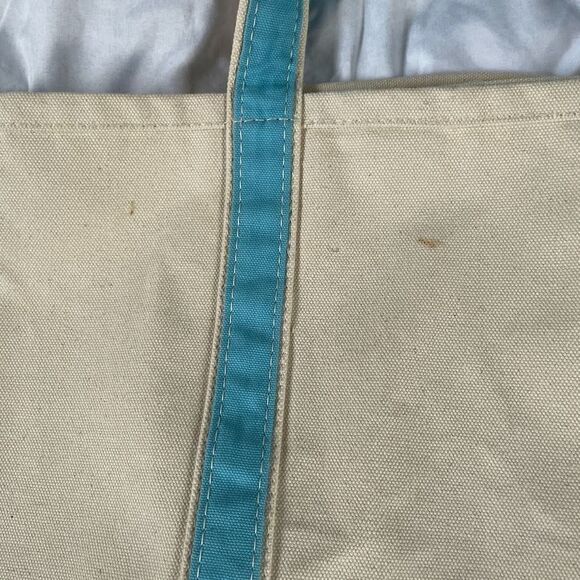 CB Station THERAPY IS COOL natural blue BOAT TOTE Shoulder Bag Nwot - Picture 7 of 7